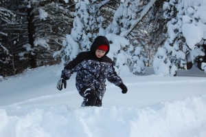 Gavin in the big snow a few years ago!